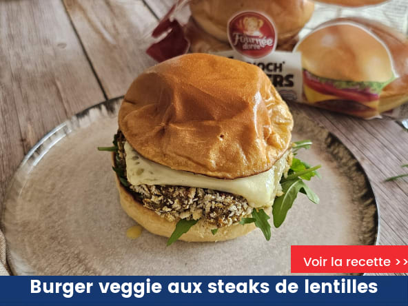 Burger veggie aux steaks de lentilles